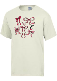Cincinnati Bearcats Womens Ivory Bows Short Sleeve T-Shirt