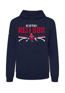 Levelwear Boston Red Sox Mens Navy Blue Podium Arcade Long Sleeve Hoodie