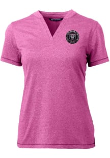 Cutter and Buck Inter Miami CF Womens Pink Forge Short Sleeve T-Shirt