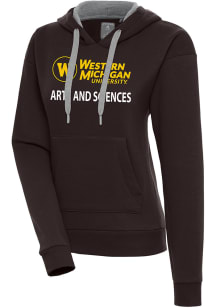 Antigua Western Michigan Broncos Womens Brown Western Michigan Arts and Sciences Victory Hooded Sw..