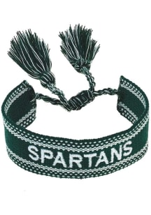 Michigan State Spartans Woven Tassel Womens Bracelet