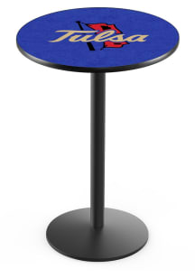 Tulsa Golden Hurricane Black Round Base Pub Table