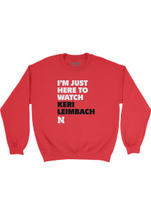 Keri Leimbach  Campus Ink Nebraska Cornhuskers Youth Red Game Day Crew Long Sleeve Crew Sweatshirt