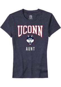 Summit Sportswear UConn Huskies Womens Navy Blue Aunt Short Sleeve T-Shirt