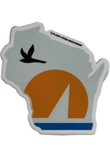 Wisconsin Sun and Sail Stickers - Orange
