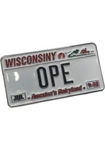 Wisconsin Souvenir License Plate Pin