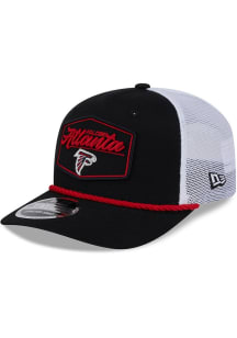 New Era Atlanta Falcons Trucker Patch Rope 9SEVENTY Adjustable Hat - Black