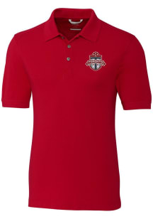 Cutter and Buck Toronto FC Mens Red Advantage Short Sleeve Polo