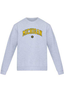 lululemon Michigan Wolverines Mens Grey Steady State Long Sleeve Crew Sweatshrt