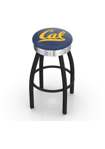 Cal Golden Bears 3 Ring Chrome Seat Pub Stool - Black