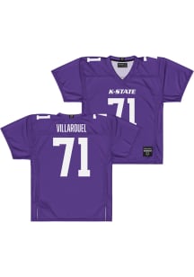 Dylan Villarouel   K-State Wildcats Purple NIL Purple Football Jersey