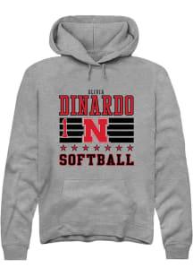 Olivia DiNardo Nebraska Cornhuskers Mens Grey NIL Striped Player Hood