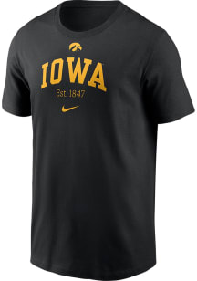 Nike Iowa Hawkeyes Black Academic Arch Short Sleeve T Shirt