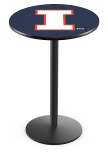 Illinois Fighting Illini Black Round Base Pub Table