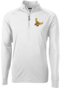 Cutter and Buck Rowan University Mens White Adapt Knit Long Sleeve Qtr Zip Pullover