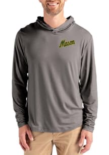 Cutter and Buck George Mason University Mens Graphite Vault Coastline Eco Long Sleeve Lightweight..