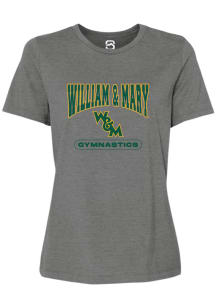 Summit Sportswear William & Mary Tribe Womens Graphite Gymnastics Short Sleeve T-Shirt