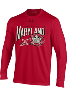 Under Armour Maryland Terrapins Red Homecoming 2025 Long Sleeve T Shirt