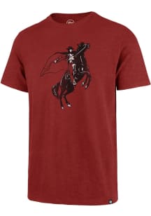 47 Texas Tech Red Raiders Red Grit Vintage Masked Raider Short Sleeve Fashion T Shirt