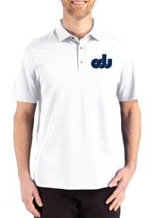 Cutter and Buck Old Dominion Monarchs Mens White Vault Advantage Refresh Short Sleeve Polo