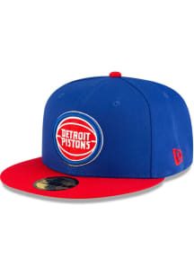 New Era Detroit Pistons Mens Blue Two-Tone Basic 59FIFTY Fitted Hat