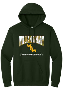 Summit Sportswear William & Mary Tribe Mens Green Mens Basketball Long Sleeve Hoodie
