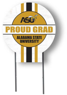 Alabama State Hornets KH Sports Fan Grad graduation graphic Yard Sign - White