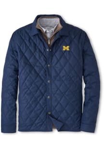 Peter Millar Michigan Wolverines Mens Navy Blue Brighton Medium Weight Jacket