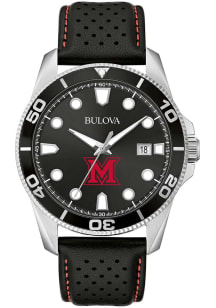 Bulova Miami RedHawks Sport Leather Mens Watch