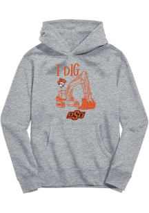 Vive La Fete Oklahoma State Cowboys Youth Grey Excavator Long Sleeve Hoodie