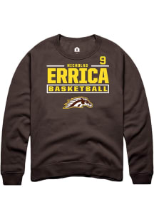 Nicholas Errica Western Michigan Broncos Mens Brown NIL Stacked Box Player Crew