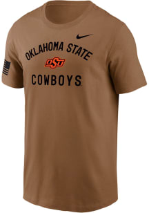 Nike Oklahoma State Cowboys Brown Military Appreciation DriFit Short Sleeve T Shirt