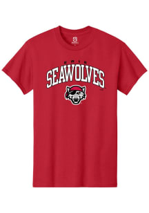 Summit Sportswear Erie SeaWolves Red Arch Mascot Short Sleeve T Shirt