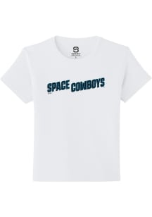 Summit Sportswear Sugar Land Space Cowboys Youth White Alt Logo Wordmark Short Sleeve T-Shirt