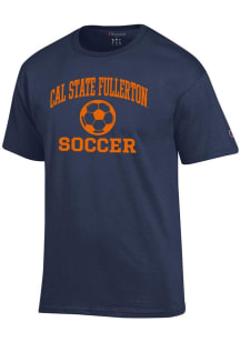 Champion Cal State Fullerton Titans Navy Blue Soccer Jersey Short Sleeve T Shirt