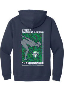 Summit Sportswear MAC Mens Navy Blue Women's Swim & Dive Championship 2026 Long Sleeve Hoodie