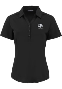 Cutter and Buck Texas A&M Aggies Womens Black Alumni Forge Eco Polo Short Sleeve Polo Shirt