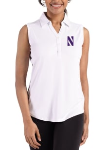 Cutter and Buck Northwestern Wildcats Womens Purple Forge Eco Polo Shirt