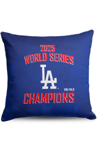 Los Angeles Dodgers 2025 World Series Champions 18x18 Throw Pillow - Blue