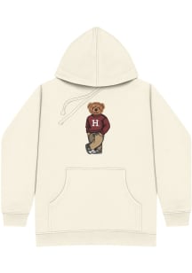 Crew Dog Harvard Crimson Mens White Sweater Bear Fashion Hood