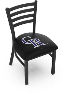 Colorado Rockies Stationary Black Wrinkle Finish Pub Stool - Black