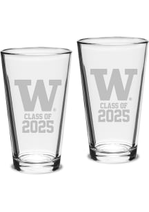 Washington Huskies Class of 2025 Set of 2 Pint Glass - White