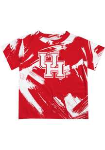 Vive La Fete Houston Cougars Youth Red Paint Brush Short Sleeve T-Shirt
