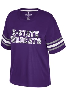 Colosseum K-State Wildcats Womens Purple Tina Short Sleeve T-Shirt