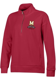 Maryland Terrapins Womens Red Everlee Qtr Zip