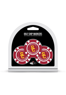USC Trojans Poker Chip 3 Pack Golf Ball Marker
