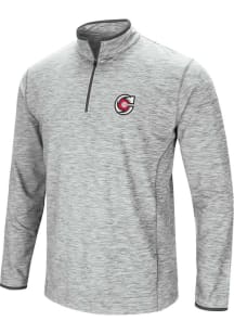 Colosseum Cincinnati Cyclones Mens Grey Sprint Long Sleeve Qtr Zip Pullover