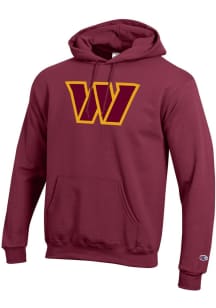 Champion Washington Commanders Mens Burgundy Powerblend Long Sleeve Hoodie