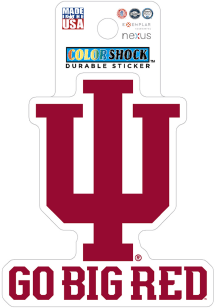 Indiana Hoosiers Script Durable Stickers - Crimson