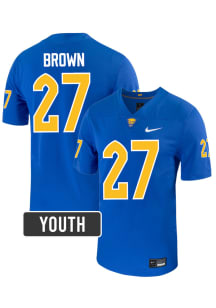 Jaylin Brown Pitt Panthers Youth Blue Nike NIL Name And Number Football Jersey